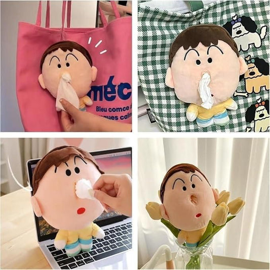 Boo Chan Shinchan Cartoon Plush Tissue Holder Doll